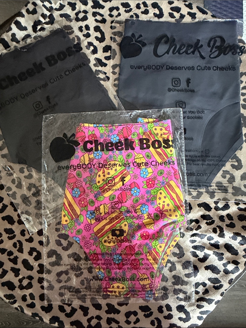 Cheek Boss High-Waist Panty — Black & Floral Print